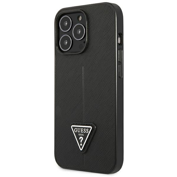 Guess GUHCP14LPSATLK iPhone 14 Pro 6.1" black/black hardcase SaffianoTriangle Logo