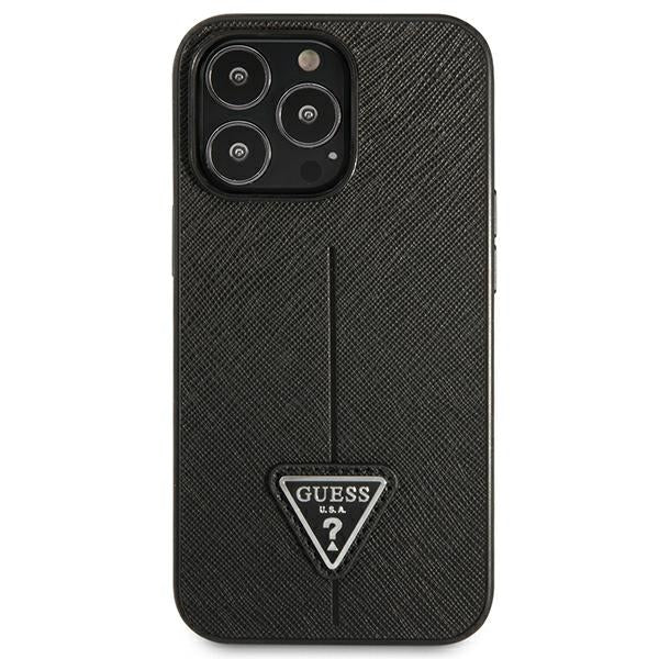 Guess GUHCP14LPSATLK iPhone 14 Pro 6.1" black/black hardcase SaffianoTriangle Logo