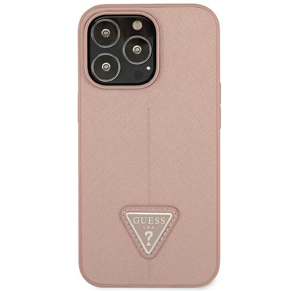 Guess GUHCP14LPSATLP iPhone 14 Pro 6.1 "pink / pink hardcase SaffianoTriangle Logo