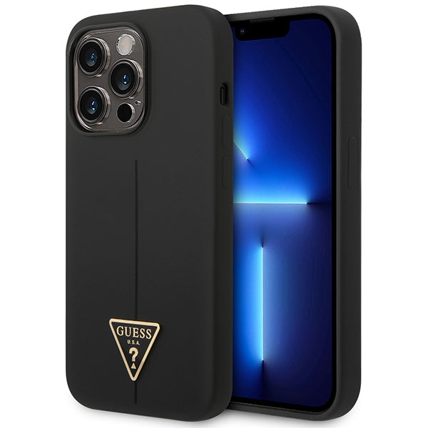 Guess GUHCP14LSLTGK iPhone 14 Pro 6.1" black/black hardcase Silicone Triangle