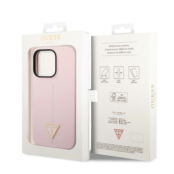 Guess Silicone Triangle iPhone 14 Pro 6.1" Case - Purple