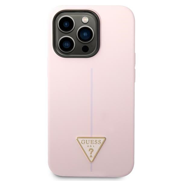 Guess Silicone Triangle iPhone 14 Pro 6.1&quot; Case - Purple