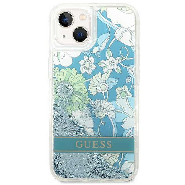 Guess GUHCP14MLFLSN iPhone 14 Plus 6.7 &quot;green / green hardcase Flower Liquid Glitter