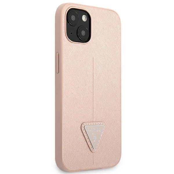 Guess GUHCP14MPSATLP iPhone 14 Plus 6,7 "pink / pink hardcase SaffianoTriangle Logo