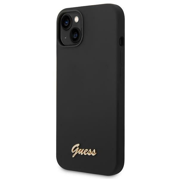 Guess GUHCP14MSLSMK iPhone 14 Plus 6.7 "black / black hard case Silicone Vintage Gold Logo