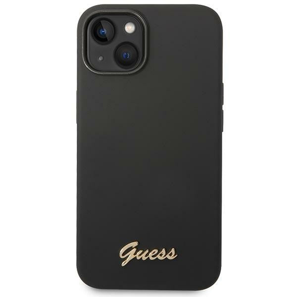Guess GUHCP14MSLSMK iPhone 14 Plus 6.7 "black / black hard case Silicone Vintage Gold Logo