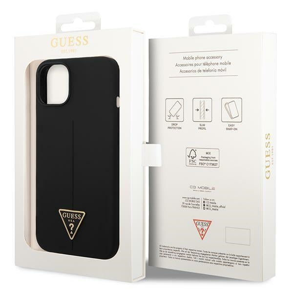 Guess GUHCP14MSLTGK iPhone 14 Plus 6.7" black/black hardcase Silicone Triangle