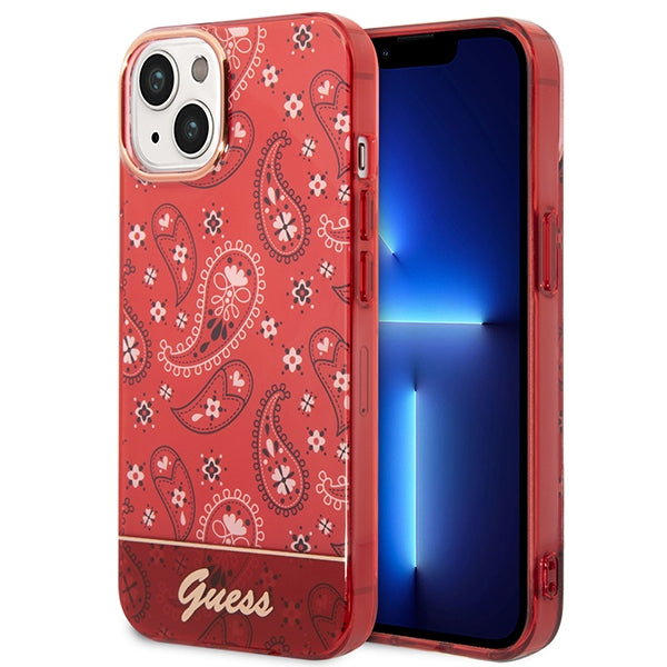 Guess GUHCP14SHGBNHR iPhone 14 6.1" red/red hardcase Bandana Paisley