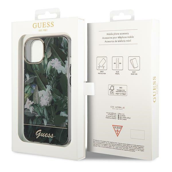 Guess Jungle Collection iPhone 14 Case - Green