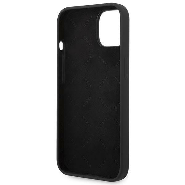 Guess GUHCP14SSLSMK iPhone 14 6.1" black/black hard case Silicone Vintage Gold Logo