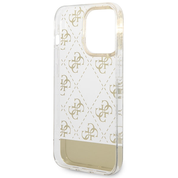 Guess GUHCP14XHG4MHG iPhone 14 Pro Max 6.7 &quot;gold / gold hardcase 4G Pattern Script