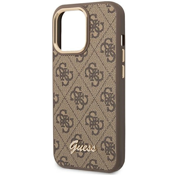 Guess GUHCP14XHG4SHW iPhone 14 Pro Max 6.7&quot; brown/brown hard case 4G Vintage Gold Logo