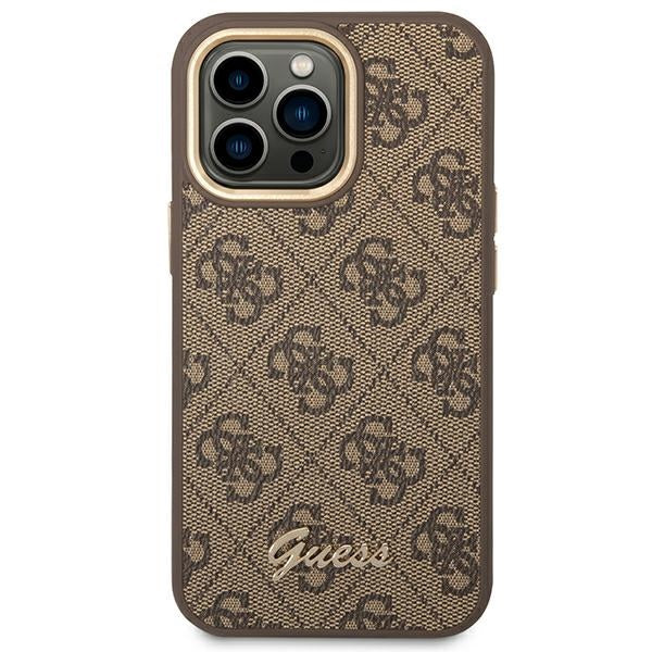 Guess GUHCP14XHG4SHW iPhone 14 Pro Max 6.7&quot; brown/brown hard case 4G Vintage Gold Logo