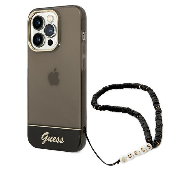 Guess GUHCP14XHGCOHK iPhone 14 Pro Max 6,7 &quot;black / black hardcase Translucent Pearl Strap