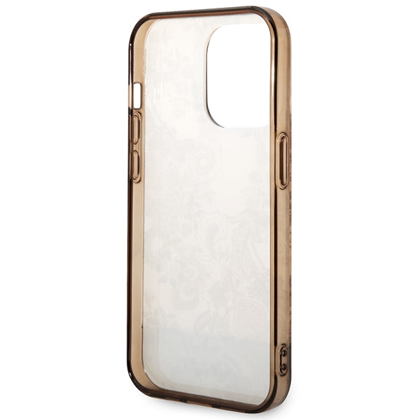 Guess GUHCP14XHGPLHC iPhone 14 Pro Max 6.7" ocher hardcase Porcelain Collection