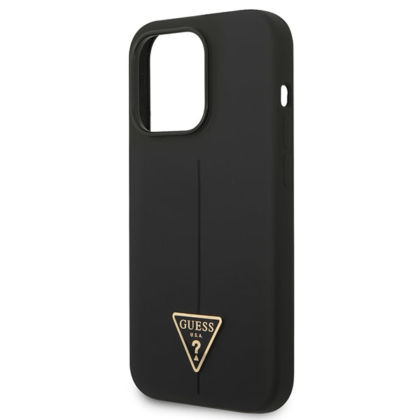 Guess GUHCP14XSLTGK iPhone 14 Pro Max 6.7&quot; black/black hardcase Silicone Triangle