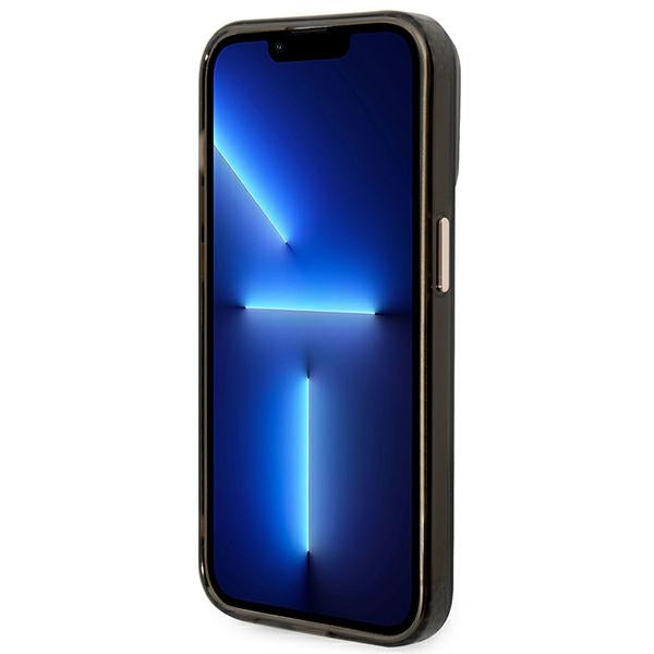 Guess GUHMP14LHTCMK iPhone 14 Pro 6.1" black/black hard case Gold Outline Translucent MagSafe