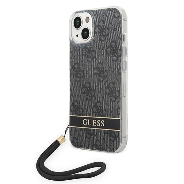 Guess GUOHCP14MH4STK iPhone 14 Plus 6.7 &quot;black / black hardcase 4G Print Strap