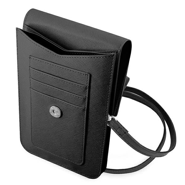 Guess Handbag GUWBSATMBK black / black Saffiano Triangle