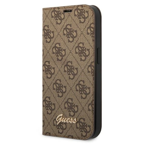 Guess GUBKP14SHG4SHW iPhone 14 6.1 &quot;brown / brown book 4G Vintage Gold Logo