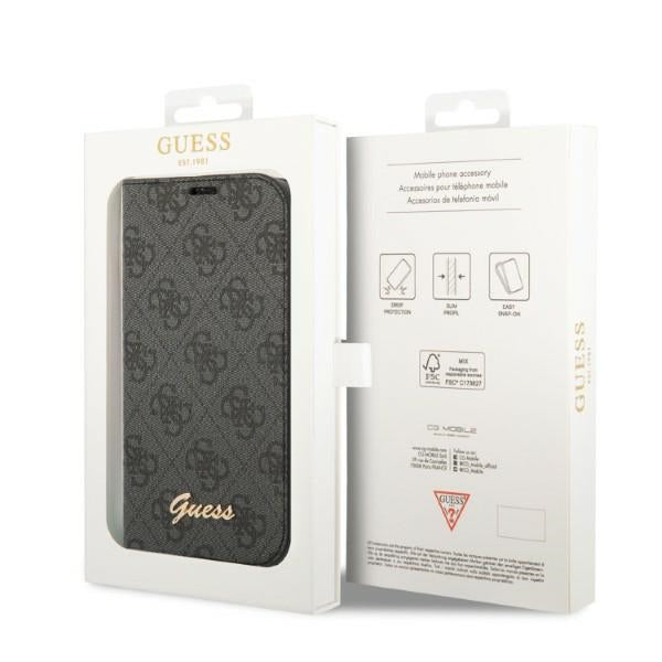 Guess GUBKP14XHG4SHK iPhone 14 Pro Max 6.7 "black / black book 4G Vintage Gold Logo