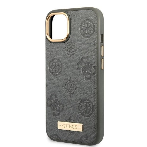 Guess GUHMP13MSAPSTG iPhone 13 6.1" grey/grey hardcase Peony Logo Plate MagSafe