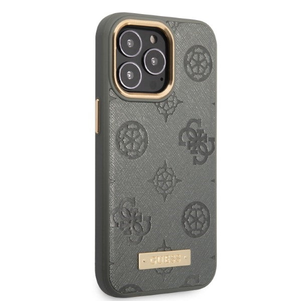 Guess GUHMP13XSAPSTG iPhone 13 Pro Max 6.7" grey/grey hardcase Peony Logo Plate MagSafe