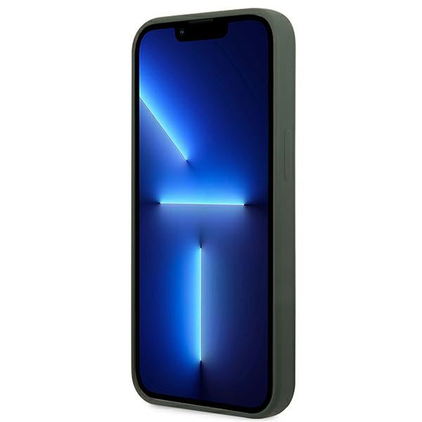 Guess GUHMP13XSPLA iPhone 13 Pro Max 6.7" green/khaki hard case Silicone Logo Plate MagSafe