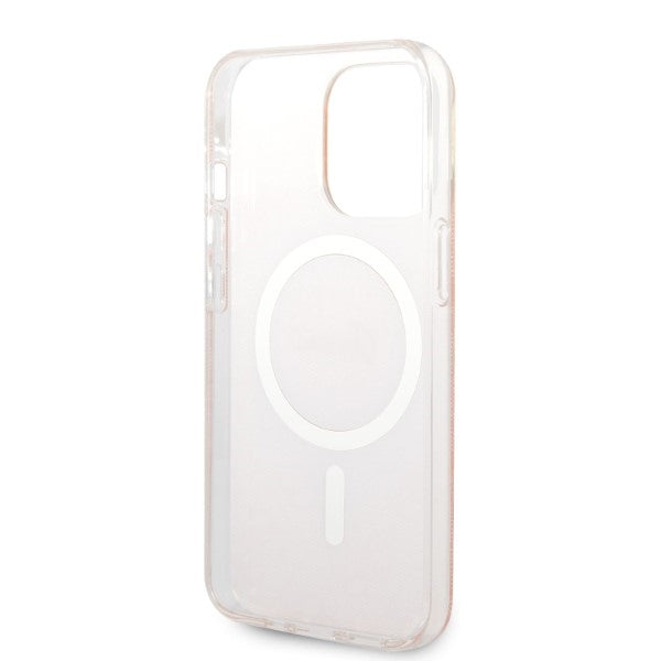 Set Guess GUBPP13XH4EACSP Case+ Charger iPhone 13 Pro Max pink/pink hard case 4G Print MagSafe