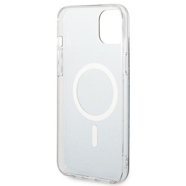 Set Guess GUBPP14MH4EACSK Case+ Charger iPhone 14 Plus 6.7" black/black hard case 4G Print MagSafe