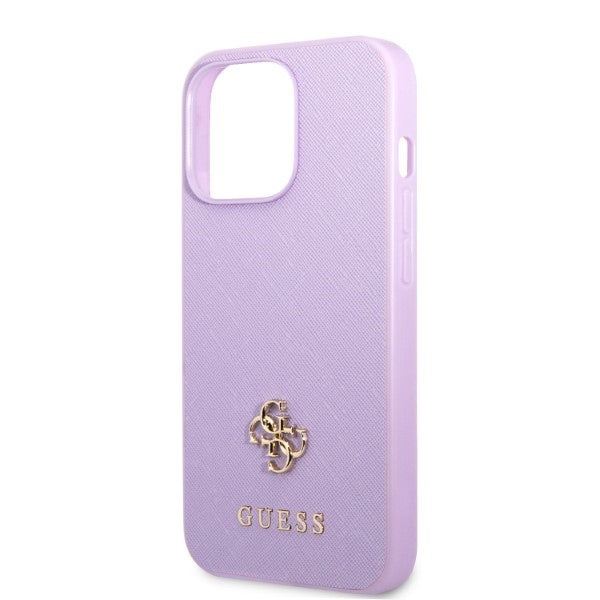 Guess GUHCP13XPS4MU iPhone 13 Pro Max 6.7" purple/purple hardcase Saffiano 4G Small Metal Logo