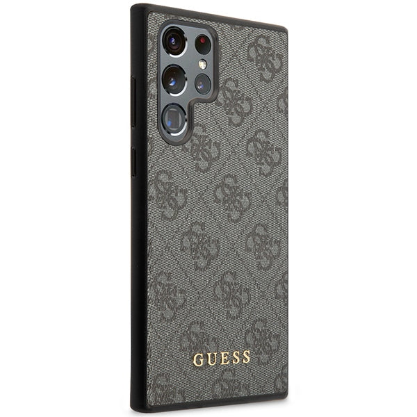 Guess GUHCS23LG4GFGR S23 Ultra S918 grey/grey hardcase 4G Metal Gold Logo