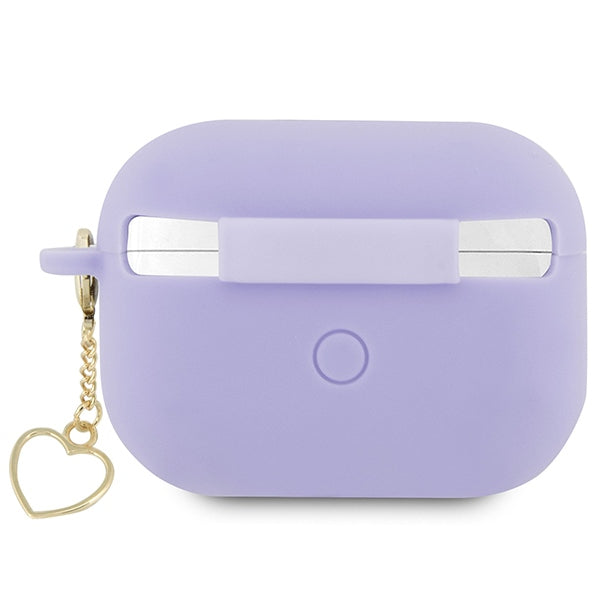 Guess GUAP2LSCHSU AirPods Pro 2 cover purple/purple Silicone Charm Heart Collection