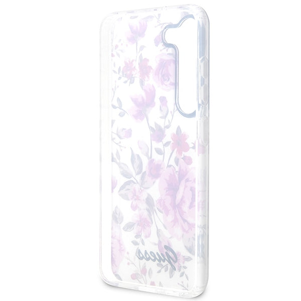 Guess GUHCS23MHCFWST S23+ S916 white/white hardcase Flower Collection