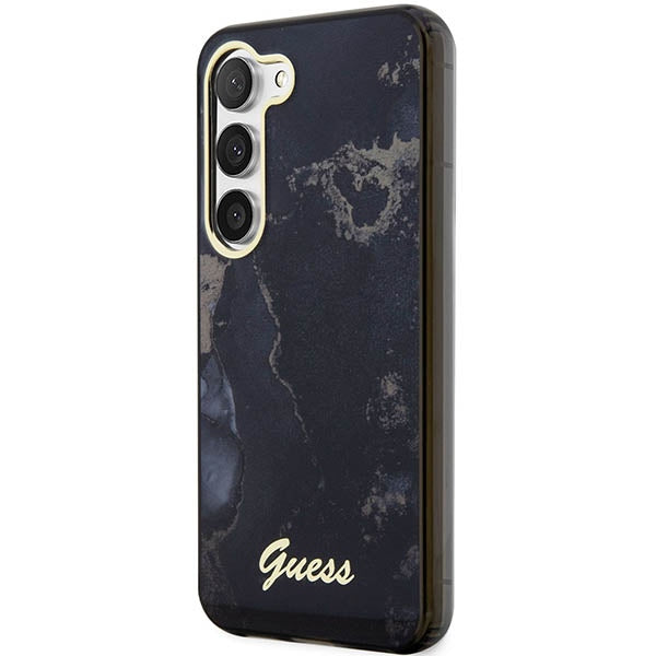 Guess GUHCS23MHTMRSK S23+ S916 black/black hardcase Golden Marble Collection
