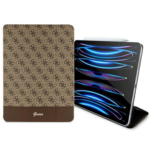 Guess 4G Stripe Allover case for iPad Pro 12.9" - brown