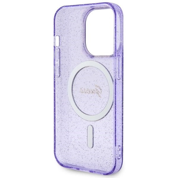 Guess GUHMP14LHCMCGU iPhone 14 Pro 6.1" purple/purple hardcase Glitter Gold MagSafe