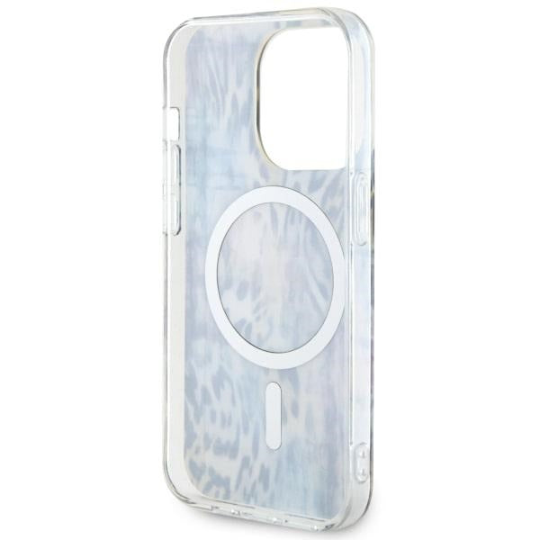 Guess GUHMP14LHLEOPWB iPhone 14 Pro 6.1" blue/blue hardcase Leopard MagSafe