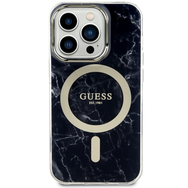 Guess GUHMP14LPCUMAK iPhone 14 Pro 6.1" black/black hardcase Marble MagSafe