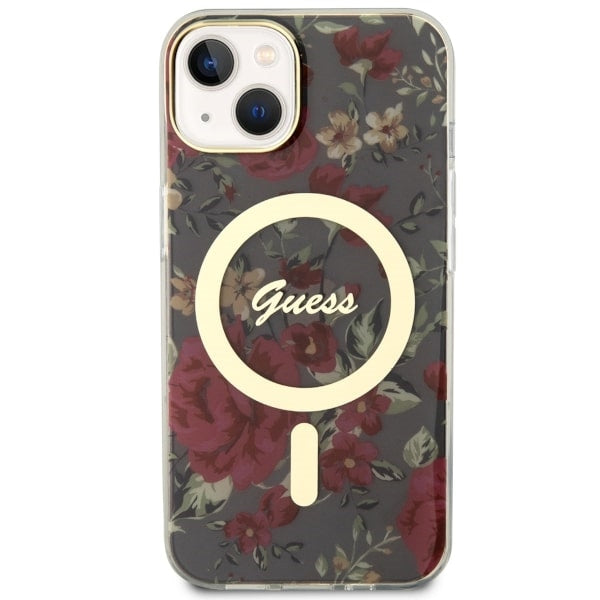 Guess GUHMP14MHCFWSA iPhone 14 Plus 6.7" green/khaki hardcase Flower MagSafe
