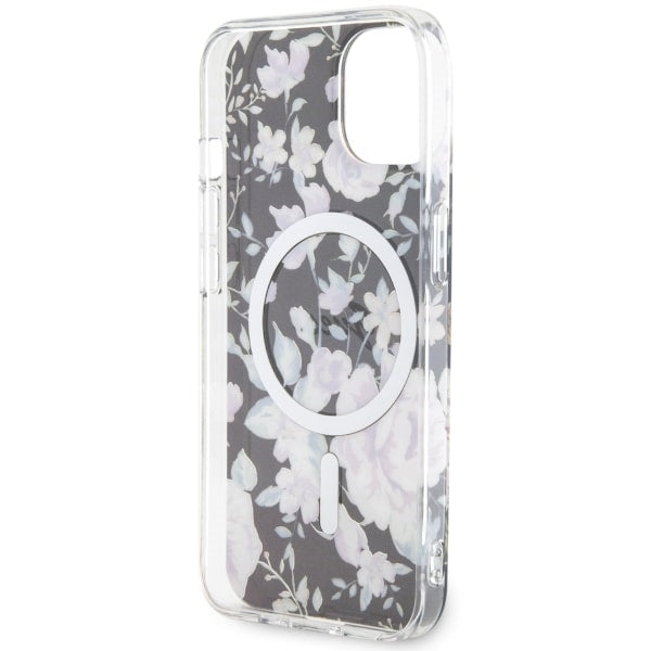 Guess GUHMP14MHCFWSK iPhone 14 Plus 6.7" black/black hardcase Flower MagSafe