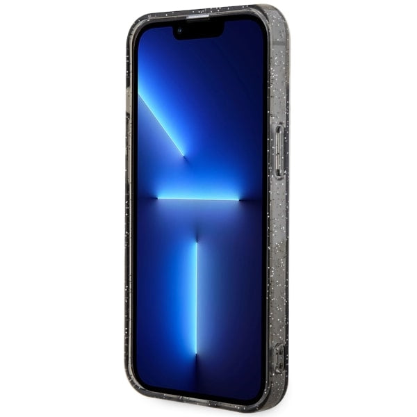 Guess Glitter Gold MagSafe case for iPhone 14 - black