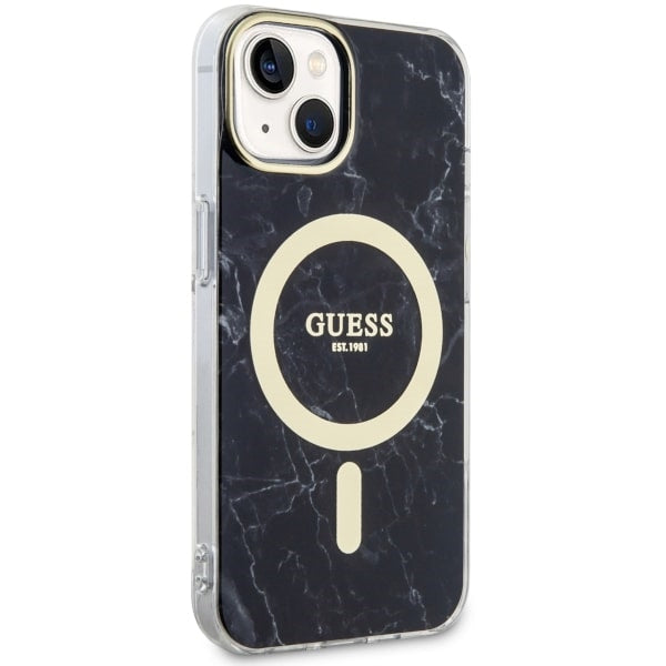 Guess GUHMP14SPCUMAK iPhone 14 6.1" black/black hardcase Marble MagSafe