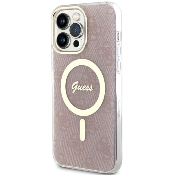 Guess 4G MagSafe case for iPhone 14 Pro Max - pink