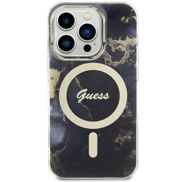 Guess GUHMP14XHTMRSK iPhone 14 Pro Max 6.7" black/black hardcase Golden Marble MagSafe