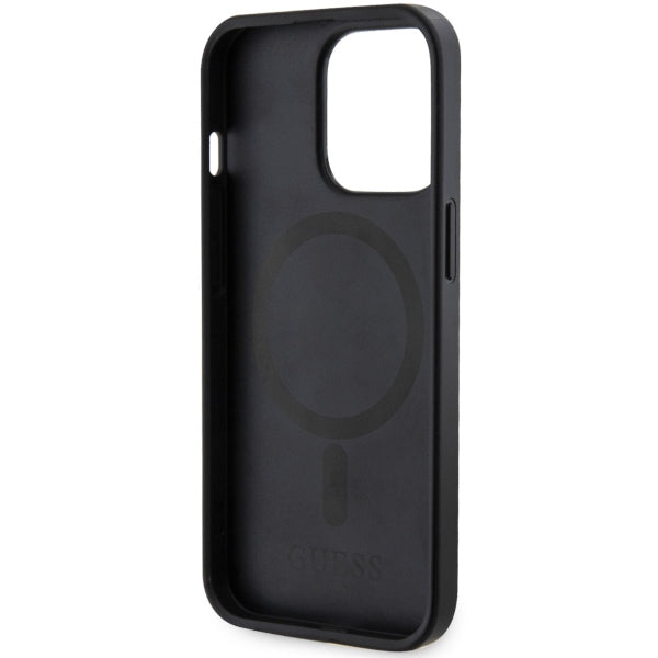 Guess GUHMP13LP4RPSK iPhone 13 Pro / 13 6.1" black/black hardcase 4G Printed Stripes MagSafe