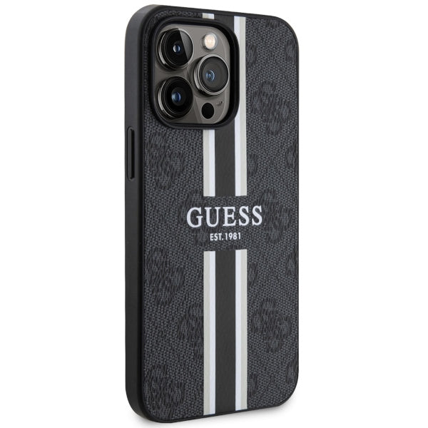 Guess GUHMP13XP4RPSK iPhone 13 Pro Max 6.7" black/black hardcase 4G Printed Stripes MagSafe