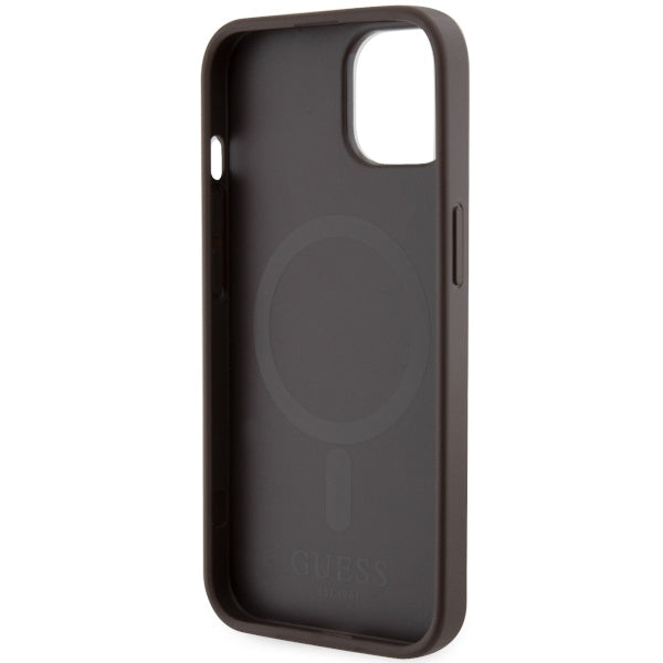 Guess GUHMP14MHGCFSEW iPhone 14 Plus 6.7" brown/brown hard case GCube Stripes MagSafe