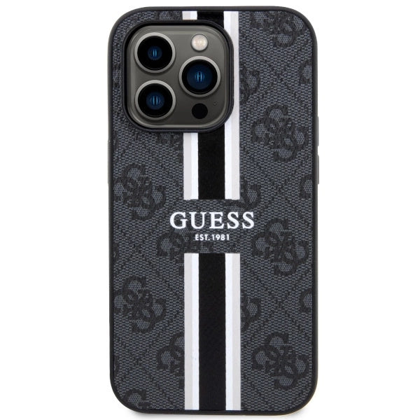 Guess GUHMP14XP4RPSK iPhone 14 Pro Max 6.7" black/black hardcase 4G Printed Stripes MagSafe