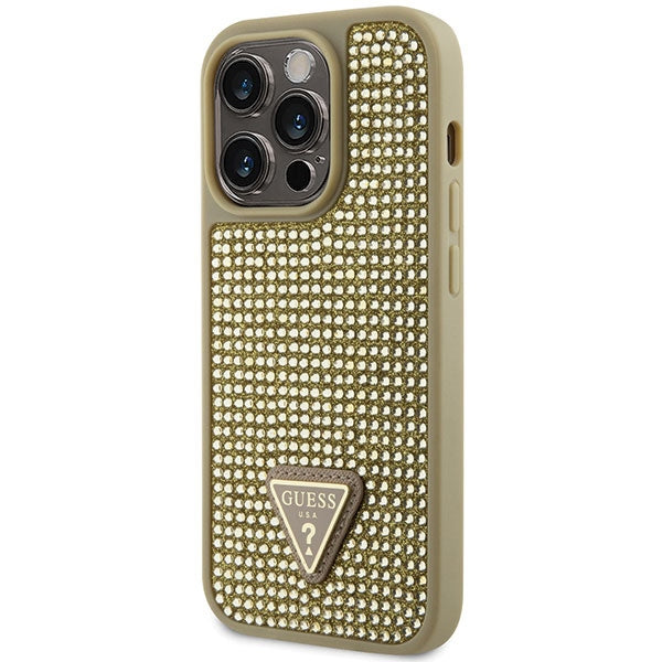 Guess GUHCP14LHDGTPD iPhone 14 Pro 6.1" gold/gold hardcase Rhinestone Triangle